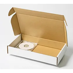 電圧センサー梱包用ダンボール箱 | 361×201×57mmでN式額縁タイプの箱