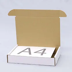 竹ざる梱包用ダンボール箱 | 321×222×55mmでN式額縁タイプの箱