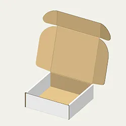 刺身皿梱包用ダンボール箱 | 150×150×50mmでN式額縁タイプの箱