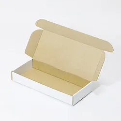 焼き魚皿梱包用ダンボール箱 | 290×125×40mmでN式額縁タイプの箱