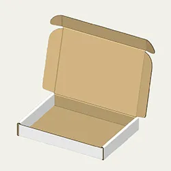 ティッシュポーチ梱包用ダンボール箱 | 150×110×20mmでN式額縁タイプの箱