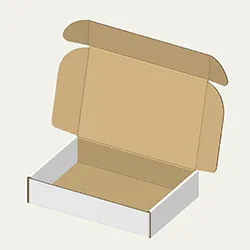防毒マスク吸収缶梱包用ダンボール箱 | 195×135×40mmでN式額縁タイプの箱