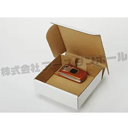 マッサージガン梱包用ダンボール箱 | 151×151×50mmでN式簡易タイプの箱