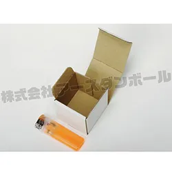 チューブリーマー（チューブ面取り）梱包用ダンボール箱 | 55×55×55mmでN式差込タイプの箱