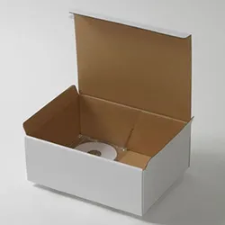 天ぷら鍋梱包用ダンボール箱 | 317×232×125mmでN式差込タイプの箱