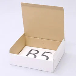 シリコンバッグ梱包用ダンボール箱 | 275×225×75mmでN式差込タイプの箱