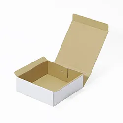 チーズ梱包用ダンボール箱 | 205×205×70mmでN式差込タイプの箱