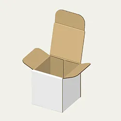 ハロゲンランプ梱包用ダンボール箱 | 63×63×70mmでN式差込タイプの箱 | ルービックキューブの梱包にも