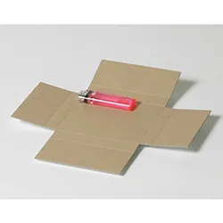 印鑑マット梱包用ダンボール箱 | 119×99×16mmでたとう式タイプの箱