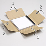 定形外郵便(規格内)対応。高さ可変式で積み重ね可能なCDケースサイズのダンボール箱 3