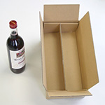 仕切り付ワインボトル二本用Ａ式箱（小さい60cm規格の段ボール箱） 7