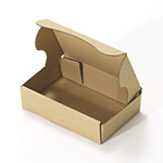 郵送できる小型ダンボール箱（定形外規格外）厚み3.8cmで手のひらサイズ ｜ N式簡易・茶 1
