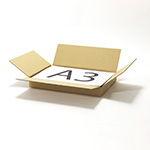 A3用紙がピッタリ入る、宅配80サイズ対応のA式(みかん箱タイプ)ダンボール箱 1