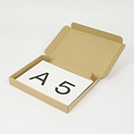 【A5/茶】ゆうパケット、クリックポスト、定形外郵便(規格内)、メルカリ便で発送可能な薄型箱 1