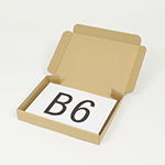 【B6/茶】ゆうパケット、クリックポスト、定形外郵便(規格内)、メルカリ便で発送可能な薄型箱 1