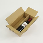 ハーフサイズのワインを2本入れて発送できる箱