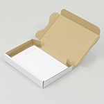 定形外郵便(規格内)に対応。底面ハガキサイズのコンパクトな箱：ホワイト 1