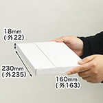 ゆうパケット、クリックポスト、ネコポス(2.5cm)、メルカリ対応。底面A5サイズの白ダンボール 0