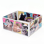 全面“猫だらけ”のアメコミ風デザインダンボール箱（宅配80・底面A4サイズ） 5