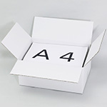 ギフトボックスに最適な宅配80サイズ(3辺70cm)の両面白ダンボール箱（底面A4サイズ） 1