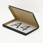 【A4/黒】ゆうパケット、クリックポスト、定形外郵便(規格内)、メルカリ便で発送可能な薄型ダンボール箱  1