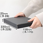 【A5/厚さ3cm/黒ダンボール】ゆうパケット・クリックポスト対応-5
