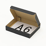 【A6/黒】ゆうパケット、クリックポスト、定形外郵便(規格内)、メルカリ便で発送可能な薄型ダンボール箱  1