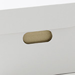 文庫本がきれいに収納可能、手穴付きで持ち運びにも便利な表面白色の収納ボックス 4