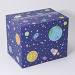 【宅配100サイズ】カラフルなわくわく宇宙空間のポップな宅配100フルカラー印刷ダンボール箱 1