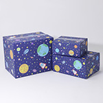 【宅配100サイズ】カラフルなわくわく宇宙空間のポップな宅配100フルカラー印刷ダンボール箱 5