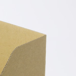 両面茶色のシンプルなダンボール製ファイルボックス・収納スタンド。A4ファイル対応サイズ 5