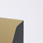 表面が黒色のシンプルなダンボール製ファイルボックス・収納スタンド。A4ファイル対応サイズ 5