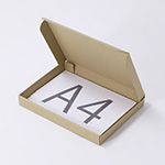 定形外郵便、ゆうパケットポストなどで利用可能。宅配60サイズで両面茶色のダンボール箱 1