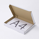 定形外郵便、ゆうパケットポストなどで利用可能。宅配60サイズで表面白色のダンボール箱 1