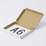 【A6/厚み2cm】定形外郵便(規格内)対応の白い段ボール箱。ポスト投函で郵送可能 1