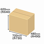 衣類や軽量物向けに設計された大型のダンボール箱。3辺合計は186cmです。 0
