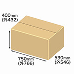重量物向けに設計された底面B2サイズのダンボール箱。3辺合計は175cmです。 0