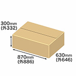 重量物向けに設計された底面A1サイズのダンボール箱。3辺合計は187cmです。 0