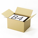 B4用紙に対応｜通販商品の発送やお引越しに便利｜無地でシンプル、両面茶色のダンボール箱 1