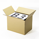 B3用紙に対応｜通販商品の発送やお引越しに便利｜無地でシンプル、両面茶色のダンボール箱 1