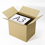A3用紙に対応｜通販商品の発送やお引越しに便利｜無地でシンプル、両面茶色のダンボール箱 1