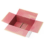 Unboxing段ボール箱 | ピンク色の印刷デザイン｜ギフト・サプライズ向け 4