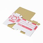 赤色の宝箱ボックス｜シンプルな一色印刷｜宅配便で送れる便利なギフト用段ボール箱 3