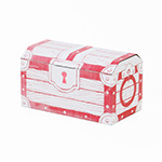 赤色の宝箱ボックス｜シンプルな一色印刷｜宅配便で送れる便利なギフト用段ボール箱 5