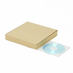 EPレコードが約6枚入る｜正方形の薄型タイプ｜お皿やプレート・ミニ色紙の梱包にも便利な段ボール箱  2