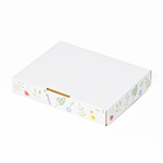 【A6/厚さ3cm】ゆうパケット対応デザインダンボール箱 花のフレーム（水彩）-3