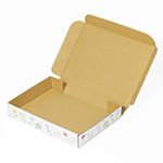 【A6/厚さ3cm】ゆうパケット対応デザインダンボール箱 花のフレーム（水彩）-5