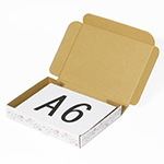 【A6/厚さ3cm】ゆうパケット対応デザインダンボール箱 花のフレーム（ピンク）-4