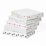 【A6/厚さ3cm】ゆうパケット対応デザインダンボール箱 花のフレーム（ピンク）-7