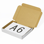 【A6/厚さ3cm】ゆうパケット対応デザインダンボール箱 ドット（グレー）-4